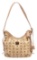 MCM Beige Canvas Medium Hobo Bag