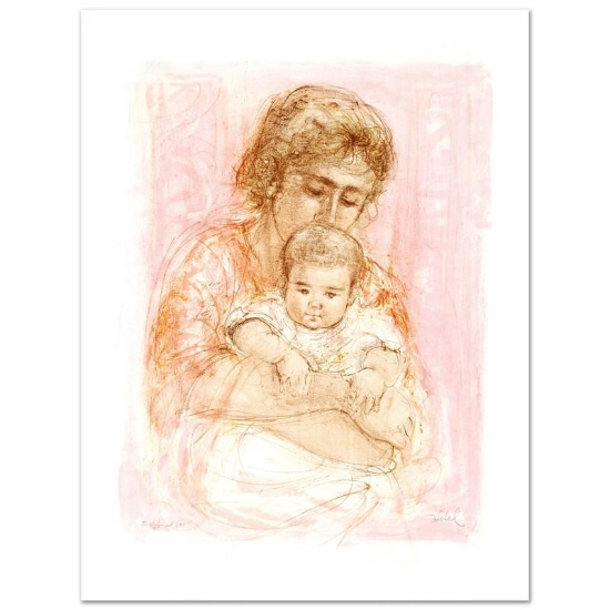 Gina and Child by Hibel (1917-2014)