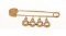 Chanel Gold Logo Safety Pin