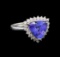 14KT White Gold 2.78 ctw Tanzanite and Diamond Ring