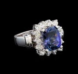 14KT White Gold 3.54 ctw Tanzanite and Diamond Ring