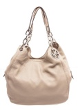 Michael Kors Beige Leather Fulton Hobo Bag