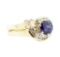 1.83 ctw Sapphire And Diamond Ring And Band - 14KT Yellow Gold