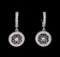 0.66 ctw Diamond Earrings - 14KT White Gold