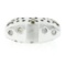 New 18kt White Gold 0.16 ctw Burnish Round Diamond Pierced Sides Band Ring