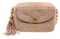 Chanel Beige Quilted Suede Small Tassel Camera Bag