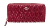 Coach Red Leather Zippy Wallet