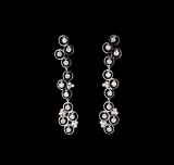 14KT White Gold 0.66 ctw Diamond Earrings