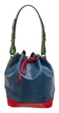 Louis Vuitton Blue Red Epi Leather Noe GM Bucket Bag