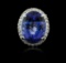 14KT White Gold 23.51 ctw Tanzanite and Diamond Ring