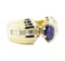 1.52 ctw Sapphire and Diamond Ring - 14KT Yellow Gold