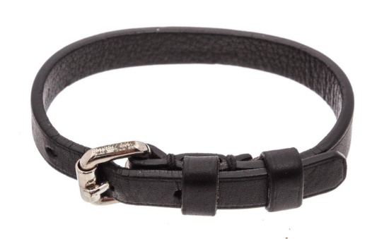 Louis Vuitton Black Leather Bracelet