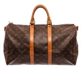 Louis Vuitton Brown Monogram Keepall 45cm Travel Bag