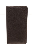 Louis Vuitton Black Leather Canvas Long Card Wallet