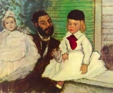 Edgar Degas - Portrait Of Count Lepic And His Daughters