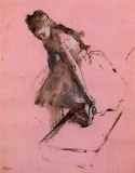 Edgar Degas - Dancer Slipping On Her Shoe