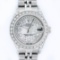 Rolex Ladies SS Quickset Mother Of Pearl Diamond Lugs Jubilee Oyster Perpetual D