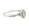 0.50 ctw Oval Cluster Diamond Ring - Platinaire