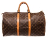 Louis Vuitton Brown Keepall 50cm Travel Bag
