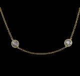 14KT Yellow Gold 4.87 ctw Diamond Necklace