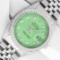 Rolex Mens Stainless Steel Green Diamond 36MM Oyster Perpetual Datejust