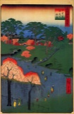 Hiroshige  Temple Gardens, Nippori