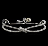 2.55 ctw Diamond Bangle Bracelet - 14KT White Gold