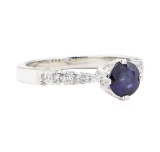 1.69 ctw Sapphire And Diamond Ring - Platinum