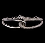 3.48 ctw Diamond Bracelet - 14KT White Gold