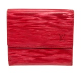 Louis Vuitton Red Epi Leather Elise Wallet