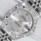 Rolex Ladies Stainless Steel Silver Star Pyramid Diamond Datejust Wristwatch