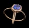 2.28 ctw Tanzanite and Diamond Ring - 14KT Rose Gold