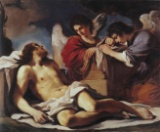 Guercino(Giovanni Francesco Barbieri)-Angels weeping over the dead Christ