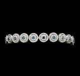 4.58 ctw Round Brilliant Cut Diamond Bracelet - 14KT White Gold