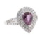 2.05 ctw Pink Sapphire and Diamond Ring - Platinum