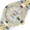 Rolex Ladies 2 Tone Silver Diamond & Sapphire Datejust Wristwatch