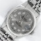 Rolex Ladies Stainless Steel Slate Grey Diamond 26MM Datejust Wristwatch