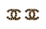 Chanel CC Black Earring