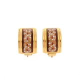 Hermes Multi Enamel Clip-on Earrings