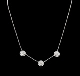 1.57 ctw Diamond Necklace - 14KT White Gold