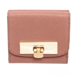 Michael Kors Mauve Leather Callie Trifold Wallet