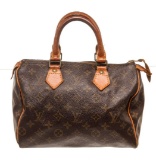 Louis Vuitton Brown Speedy 25cm Satchel Bag