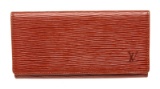 Louis Vuitton Red Epi Leather Long Flap Wallet