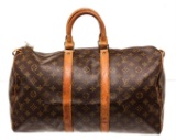 Louis Vuitton Brown Monogram Keepall 45cm Travel Bag