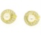 18kt Yellow Gold 1.25 ctw Cultured Pearl and Diamond Button Earrings