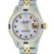 Rolex Ladies 2 Tone MOP Ruby & Sapphire Channel Set 26MM Datejust Wristwatch