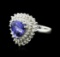 14KT White Gold 4.94 ctw Tanzanite and Diamond Ring