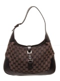 Gucci Brown Canvas Jackie Shoulder Bag