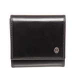 Cartier Black Leather Square Coin Purse Wallet