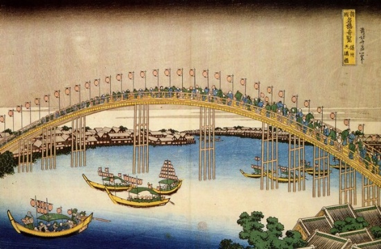 Hokusai - Tenma Bridge